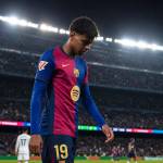 Lamine Yamal war auf dem Barça-Platz enttäuscht, sein Gesichtsausdruck war grimmig, nachdem er gegen Elche ausgewechselt worden war.
